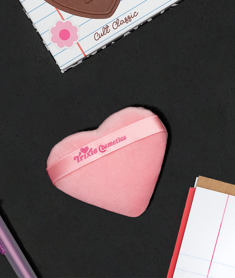 Heart Powder Puff Apparel & Accessories - Trixie Cosmetics